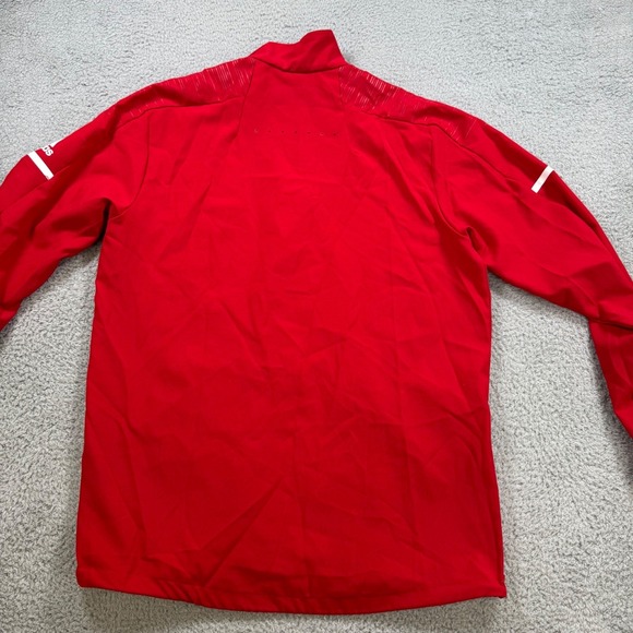 Adidas NC State Wolfpack Red 1/4 Zip Pullover Jacket Mens Medium - Picture 7 of 8